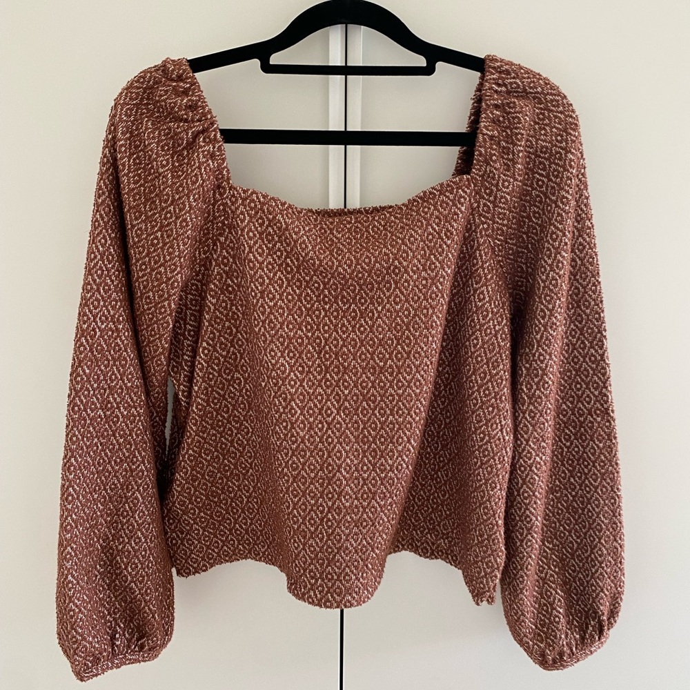 Madewell Square Neck Balloon Sleeve Top